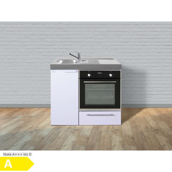 Stengel Küchen Kitchenline MKB 100 weiß - ohne Kochfeld links