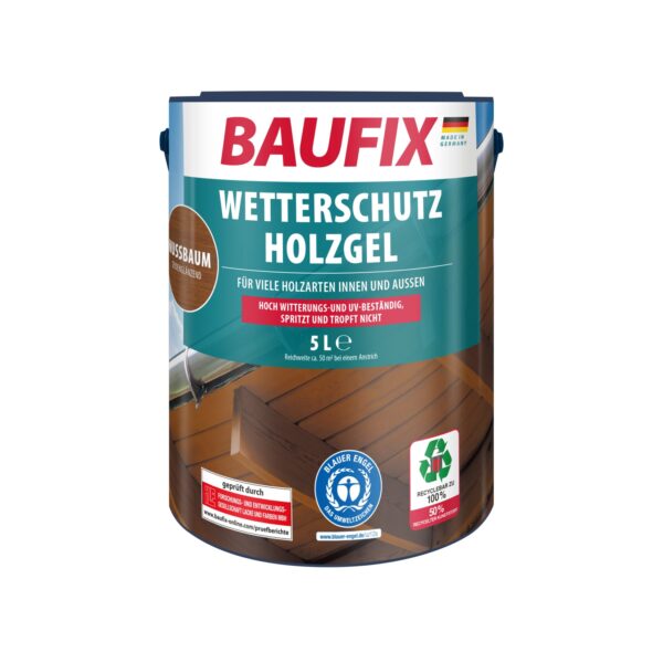 BAUFIX Wetterschutz-Holzgel nussbaum seidenglänzend
