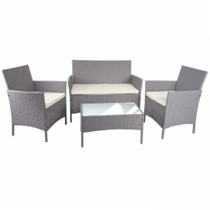 Poly-Rattan Garten-Garnitur MCW-D82