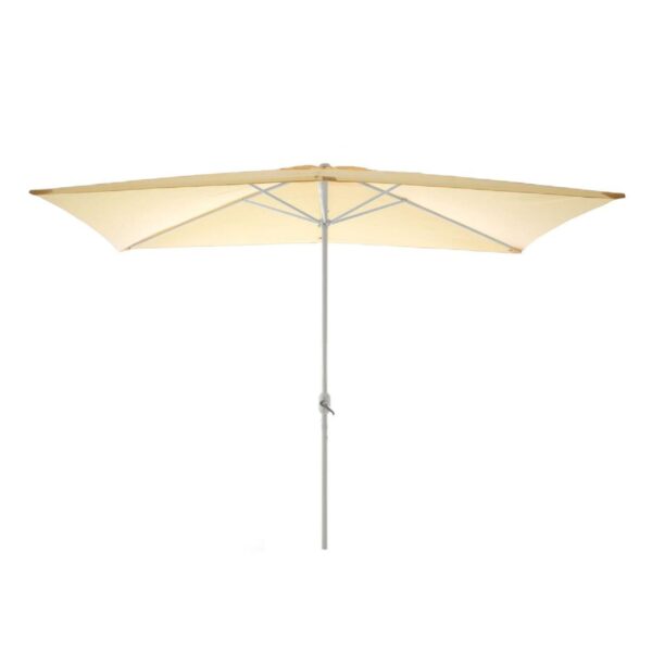 VCM Sonnenschirm eckig 2x3m Beige Kurbel Marktschirm Rechteckschirm Sonnenschutz