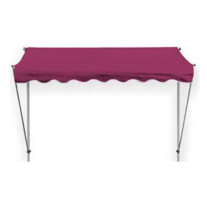 Grasekamp Klemmmarkise Ontario 205x130cm Bordeaux  Balkonmarkise höhenverstellbar von  200cm-320cm