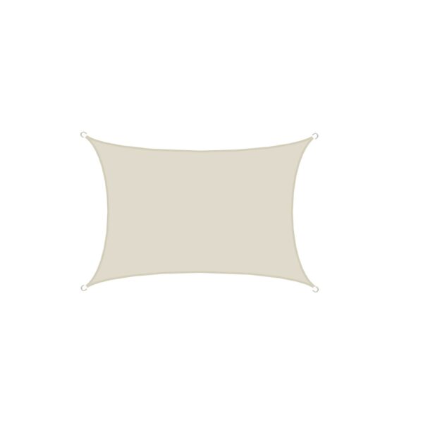UPF50+ UV Sonnensegel 3x5 Polyester Rechteck Wasserabweisend Garten Balkon Beige