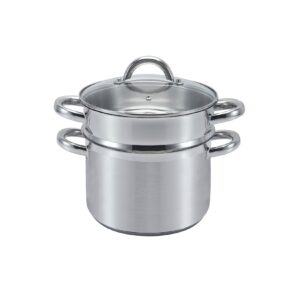 SSW Vitalo Dampfgarer Dampfkochtopf Kochtopf Edelstahl Ø 20 cm 3 l 3-teilig