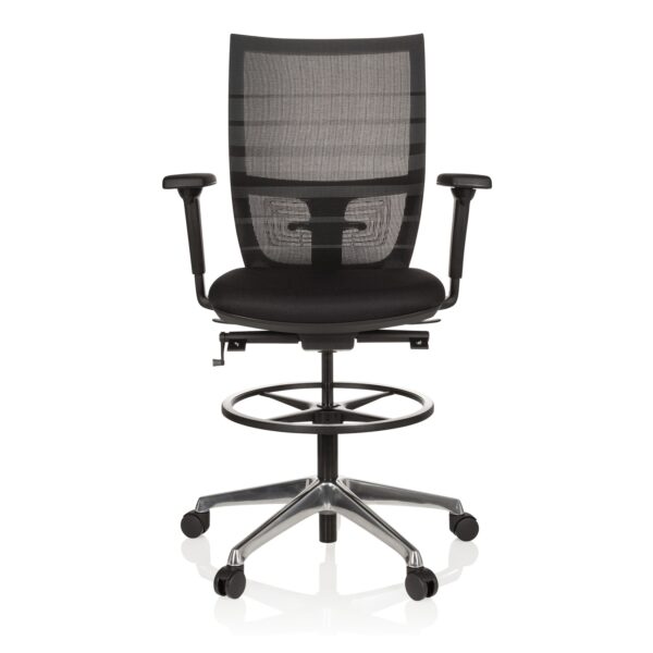 Counterstuhl TOP WORK 98 Stoff/Netzstoff mit Armlehnen (höhenverstellbar) hjh OFFICE