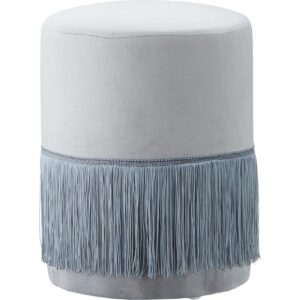 HTI-Living Samthocker rund Grau