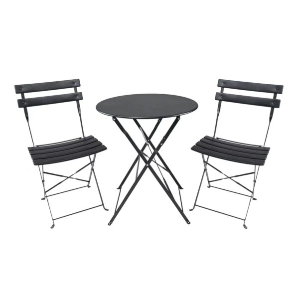 HTI-Living Bistroset 3-teilig Cavo Schwarz