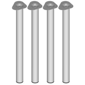 Element System Tischbeine 4er-Set TOSKANA Tischbeine Tischgestell Ø60 weiß Alu