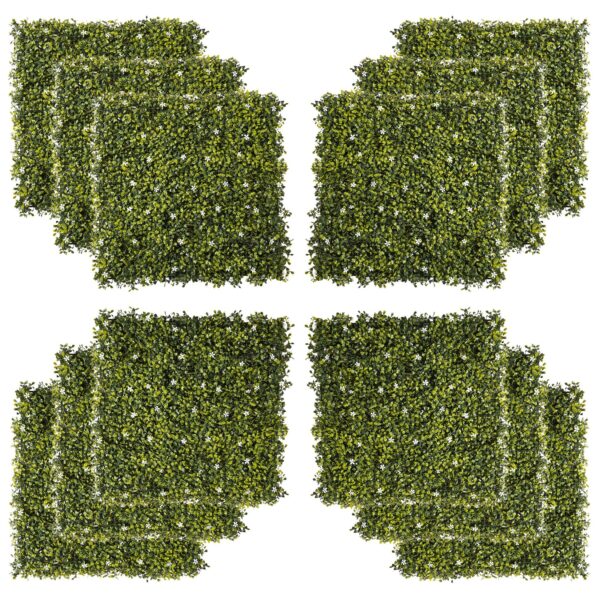 Outsunny Künstliche Hecke bestehend aus 12 Teilen bunt 50L x 50B x 5T cm