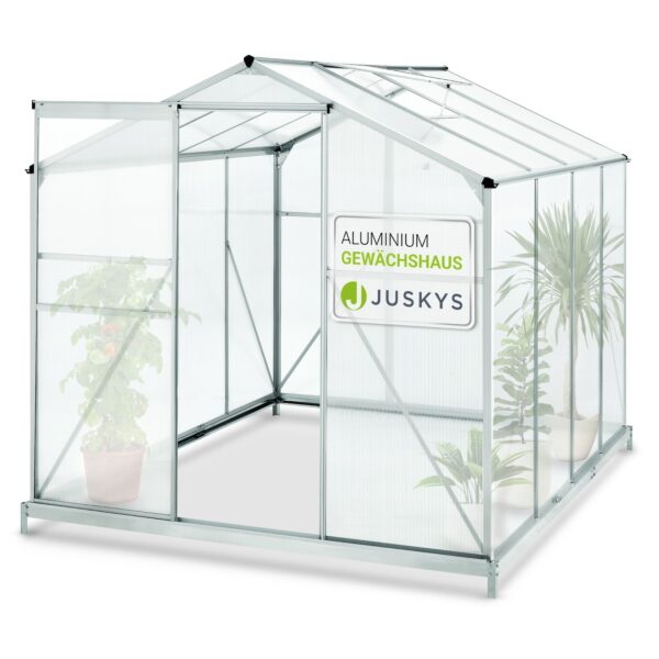 Juskys Aluminium Gewächshaus mit Fundament für Garten   4