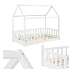 Juskys Kinderbett Marli 80 x 160 cm Rausfallschutz