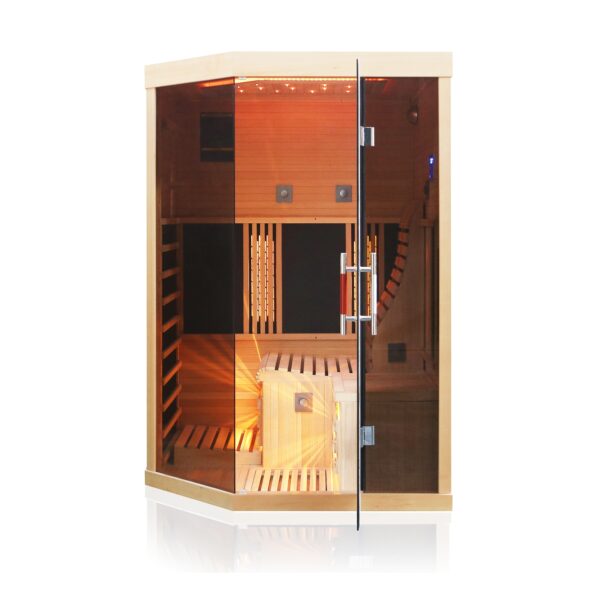 Dewello® Infrarotsauna Infrarotkabine OTTAWA 140x120cm 1-2 Person inkl. 6 Vollspektrumstrahler