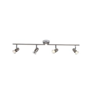 BRILLIANT Lampe Wesley LED Spotrohr 4flg eisen/chrom   4x LED-PAR51