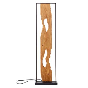 Brilliant LED Standleuchte 120cm Stehlampe Holz / Schwarz