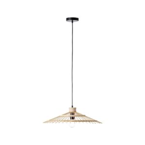 BRILLIANT Pirae Pendelleuchte 1flg schwarz/natur Innenleuchten