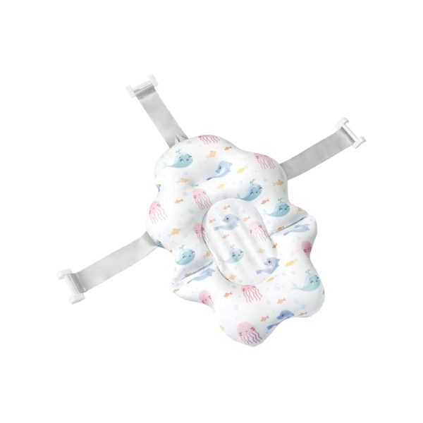 Kikkaboo Baby Badekissen Nubo Wannenauflage Badehilfe Kunststoff-Clips ab Geburt bunt