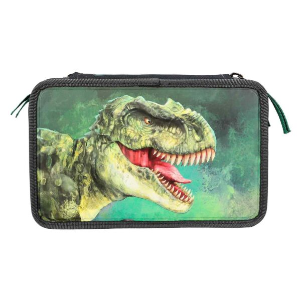 Depesche 3-Fach Federtasche mit 3D Effekt Dino World 20 x 13 cm