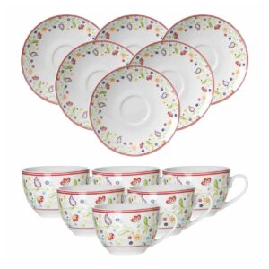 Ritzenhoff & Breker Kaffeetassen mit Untertassen Shanti 220 ml 6er Set