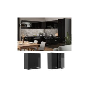 Vicco Hängeschrank Küchenschrank R-Line Solid Anthrazit Schwarz 60 cm modern