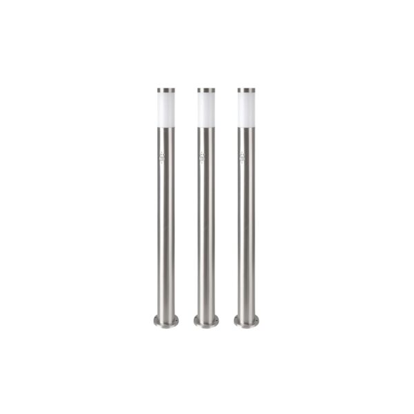 3x Stehleuchte silber