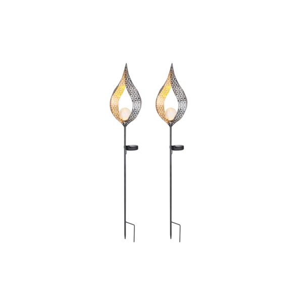 2x LED Solarleuchte