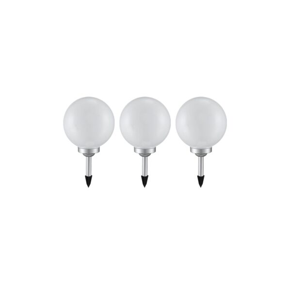 3er Set LED Solar Kugel Stecklampen